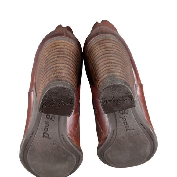 Paul Green Shoes Womens 7.5 Booties Stella Stacked Heel Fashion Leather Classic - Picture 13 of 16